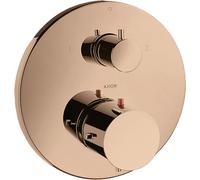 hansgrohe AXOR Starck thermostat encastré avec vanne d'arrêt et vanne de commutation, 10720300, 10720300, Colorazione: Oro rosso lucido