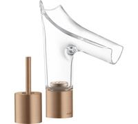 hansgrohe AXOR Starck V Mélangeur lavabo 2 trous AXOR Starck V 110 avec set de déchets, 12115310, 12115310, Colorazione: Oro rosso spazzolato