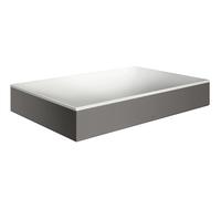 hansgrohe AXOR Suite lavabo à poser, rectangulaire, 600x600mm, avec cadre métal, sans trop-plein, SOLIDSurface, 42004340, 42004340, Colorazione: Cromo nero spazzolato