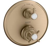 hansgrohe AXOR Thermostat Montreux encastré avec vanne d'arrêt ou vanne de commutation, 16820140, 16820140, Colorazione: Bronzo spazzolato