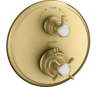 hansgrohe AXOR Thermostat Montreux encastré avec vanne d'arrêt ou vanne de commutation, 16820250, 16820250, Colorazione: Ottico oro spazzolato
