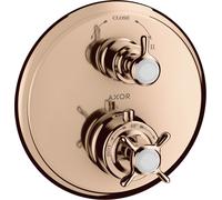 hansgrohe AXOR Thermostat Montreux encastré avec vanne d'arrêt ou vanne de commutation, 16820300, 16820300, Colorazione: Oro rosso lucido