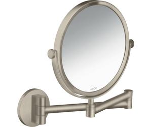 hansgrohe AXOR UNIVERSAL Circular miroir de rasage, grossissement 1,7 fois, pivotant, inclinable, 42849820, 42849820, Colorazione: Nichel spazzolato