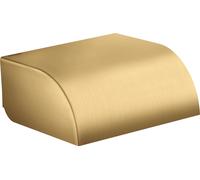 hansgrohe AXOR UNIVERSAL Circular Support de papier toilette avec couvercle, 42858250, 42858250, Colorazione: Ottico oro spazzolato