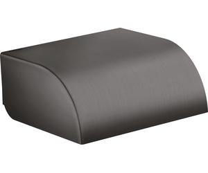 hansgrohe AXOR UNIVERSAL Circular Support de papier toilette avec couvercle, 42858340, 42858340, Colorazione: Cromo nero spazzolato