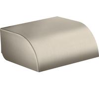hansgrohe AXOR UNIVERSAL Circular Support de papier toilette avec couvercle, 42858820, 42858820, Colorazione: Nichel spazzolato