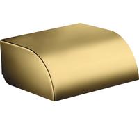 hansgrohe AXOR UNIVERSAL Circular Support de papier toilette avec couvercle, 42858990, 42858990, Colorazione: Ottica in oro lucido