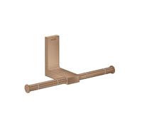 hansgrohe AXOR UNIVERSAL Rectangular support papier toilette, métal, double, 42657310, 42657310, Colorazione: Oro rosso spazzolato