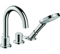 hansgrohe AXOR Uno Mitigeur de bord de baignoire 3 trous AXOR Uno, poignée avant, projection 175mm, 38436800, 38436800, Colorazione: Ottica in acciaio inossidabile