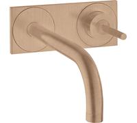 hansgrohe AXOR Uno mitigeur monocommande de lavabo encastré, plaque pour montage mural, saillie 165mm, 38112310, 38112310, Colorazione: Oro rosso spazzolato