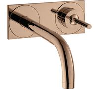 hansgrohe AXOR Uno mitigeur monocommande de lavabo encastré, plaque pour montage mural, saillie 165mm, 38112300, 38112300, Colorazione: Oro rosso lucido