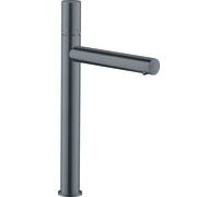 hansgrohe AXOR Uno mitigeur monocommande de lavabo Uno 260, Zerogriff, sans vidage escamotable, saillie 198mm, 45004340, 45004340, Colorazione: Cromo nero spazzolato