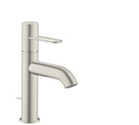 hansgrohe AXOR Uno Mitigeur monocommandé pour lavabo 100 avec poignée-étrier et vidage à tirette, saillie 130mm, 38023800, 38023800, Colorazione: Ottica in acciaio inossidabile