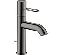 hansgrohe AXOR Uno Mitigeur monocommandé pour lavabo 100 avec poignée-étrier et vidage à tirette, saillie 130mm, 38023330, 38023330, Colorazione: Cromo nero lucido