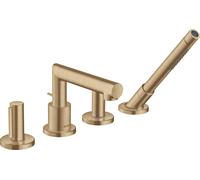 hansgrohe AXOR Uno rubinetto bordo vasca a 4 fori, impugnatura a zero, scaric...