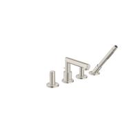 Hansgrohe AXOR Uno rubinetto bordo vasca a 4 fori, impugnatura a zero, scaric...