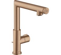 hansgrohe AXOR Uno Select Mitigeur de lavabo 220 avec vidage à tirette, saillie 160mm, 45016310, 45016310, Colorazione: Oro rosso spazzolato