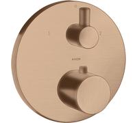 hansgrohe AXOR Uno² Thermostat AXOR Uno² encastré avec robinet d'arrßªt et inverseur, 2 consommateurs, 38720310, 38720310, Colorazione: Oro rosso spazzolato