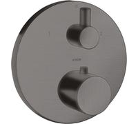hansgrohe AXOR Uno² Thermostat AXOR Uno² encastré avec robinet d'arrßªt et inverseur, 2 consommateurs, 38720340, 38720340, Colorazione: Cromo nero spazzolato