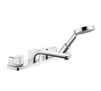 hansgrohe AXOR Urquiola 4 trous pour bordure carrelée, saillie 198mm, 11445330, 11445330, Colorazione: Cromo nero lucido