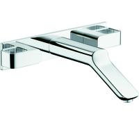 hansgrohe AXOR Urquiola Mélangeur lavabo encastré 3 trous avec bec long, 11043990, 11043990, Colorazione: Ottica in oro lucido