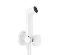 hansgrohe Bidette S, 1 getto, per acqua fredda, con supporto per soffione, design rotondo, EcoSmart+, 29230, Colorazione: Bianco opaco