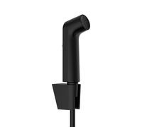 hansgrohe Bidette Douchette à main 1jet S EcoSmart avec support de douche Porter S et flexibles de douche 125cm, 29238670, 29238670, Colorazione: nero opaco