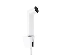 hansgrohe Bidette Douchette à main 1jet S EcoSmart avec support de douche Porter S et flexibles de douche 125cm, 29238700, 29238700, Colorazione: Bianco opaco