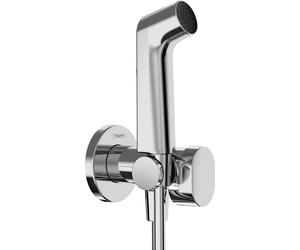 hansgrohe Bidette Douchette à main 1jet S EcoSmart pour eau chaude avec support de douche et flexibles de douche 125cm, 29232000, 29232000, Colorazione: cromo