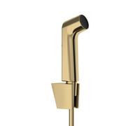 hansgrohe Bidette Douchette à main 1jet S EcoSmart avec support de douche Porter S et flexibles de douche 125cm, 29238990, 29238990, Colorazione: Ottica in oro lucido