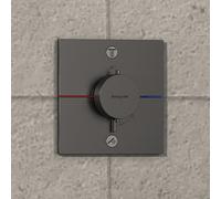 hansgrohe Comfort E termostatico monocomando, per vasca e doccia, 15572340, ShowerSelect Comfort E nero cromato spazzolato [Rubinetteria Bagno > Rubinetteria Doccia]