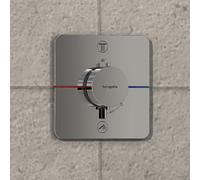hansgrohe DocciaSelect Comfort Q termostatico, da incasso, 2 utenze, rosone Soft Edge, con combinazione di fusibili, 15586, Colorazione: cromo