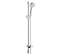 hansgrohe Croma 100 set doccia con asta saliscendi e mensola, 4 tipi di getto, 27653000, Croma 100 cromo [Rubinetteria Bagno > Set Doccia]