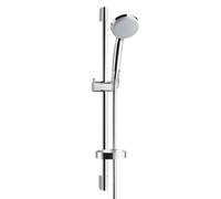 hansgrohe Croma 100 set doccia con asta saliscendi e mensola, 4 tipi di getto, 27776000, Croma 100 cromo [Rubinetteria Bagno > Set Doccia]