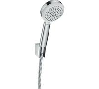 hansgrohe Croma Select E ensemble porte-douche 1 jet avec flexible de douche 160 cm, blanc/ chrome, 26412400, 26412400
