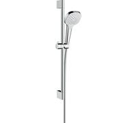 hansgrohe Croma Select E Ensemble de douche Vario EcoSmart avec barre de douche 65 cm, blanc/chrome, 26583400, 26583400