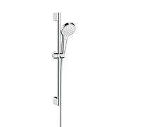 hansgrohe Croma Select S 1 douche à jet avec barre de douche 65 cm, blanc/chrome, 26564400, 26564400