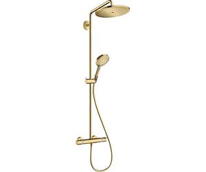 Hansgrohe Croma Select S set doccia a parete con termostato con soffione oro 26890990