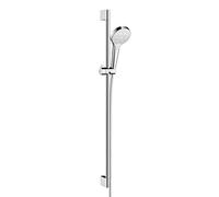 hansgrohe Croma Select S set doccia con asta saliscendi, 3 tipi di getto, 26571400, Croma Select S cromo/bianco opaco [Rubinetteria Bagno > Set Doccia]