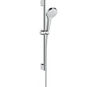 hansgrohe Croma Select S Set doccia Vario EcoSmart 9 l/min con asta doccia 65 cm, bianco/cromo, 26563400