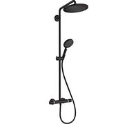 hansgrohe Croma Select S Showerpipe 280 1jet con termostato e doccia Raindance Select S 120 3jet, Colorazione: Nero opaco