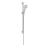 hansgrohe Crometta 100 Set doccia 1 getto con asta doccia 90 cm, bianco/cromo, 26658400