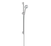 Hansgrohe Crometta 100 - Set doccia Multi, 3 getti, asta doccia 900 mm, bianco/cromato 26656400