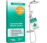 hansgrohe Crometta E - Colonna doccia a risparmio idrico (EcoSmart) con miscelat