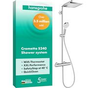 hansgrohe Crometta E Tuyau de douche 240 1 jet avec thermostat, chromé, 27271000, 27271000