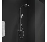 hansgrohe Crometta E Showerpipe 240 1 jet avec mitigeur monocommande, chromé, 27284000, 27284000