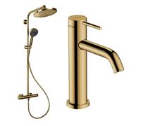 Hansgrohe Crometta set da bagno a parete con termostato con soffione oro 88002388
