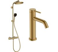 Hansgrohe Crometta set da bagno a parete con termostato con soffione oro 88002389