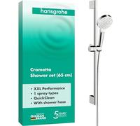 Set doccia Hansgrohe Crometta 1jet con asta doccia 65 cm, 26533400, bianco/cromo - 26533400