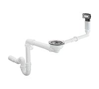 hansgrohe D14-10 Set scarico manuale e troppopieno per lavello a vasca singola, acciaio, 43921800